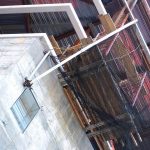 Parapet construction safety netting