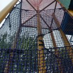 A climbing structure made with netting at Sesame Place