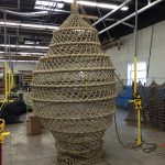 Manufacturing a climbing net cocoon.