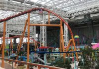 An indoor roller coaster at American Dream, New Jersey.