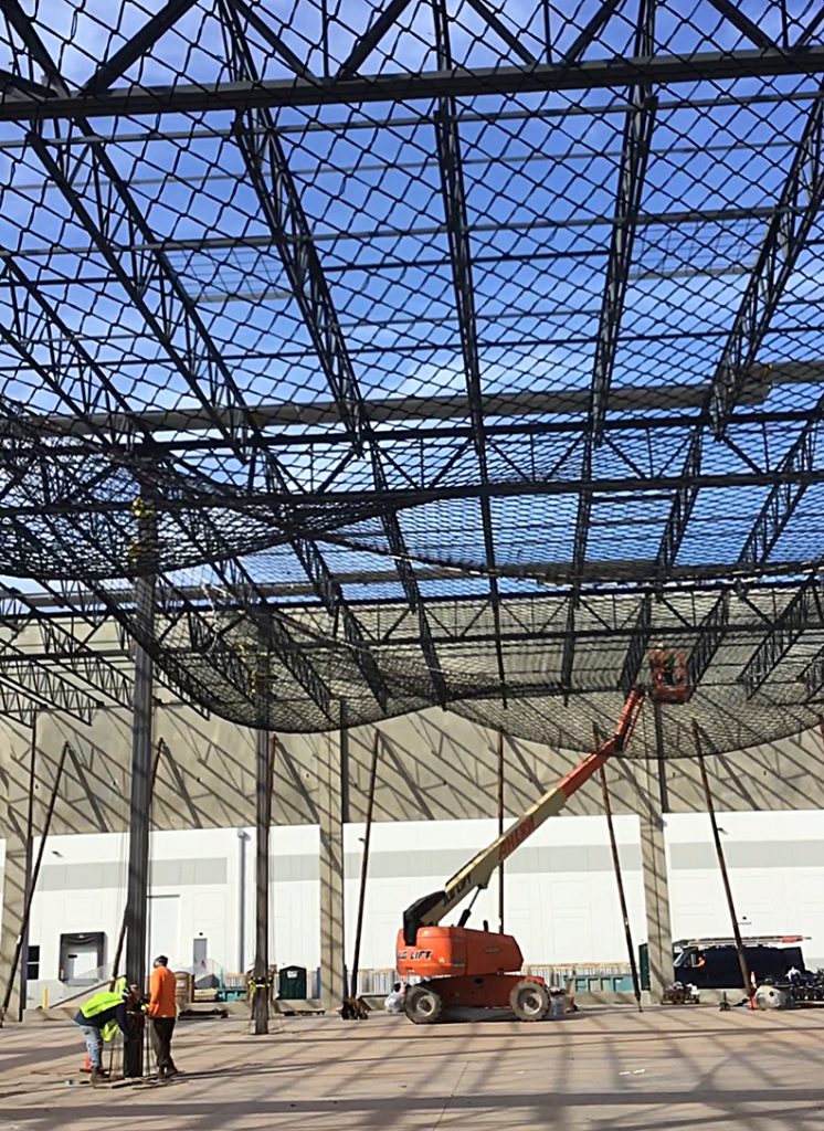 A Safety netting system for steel frame structures