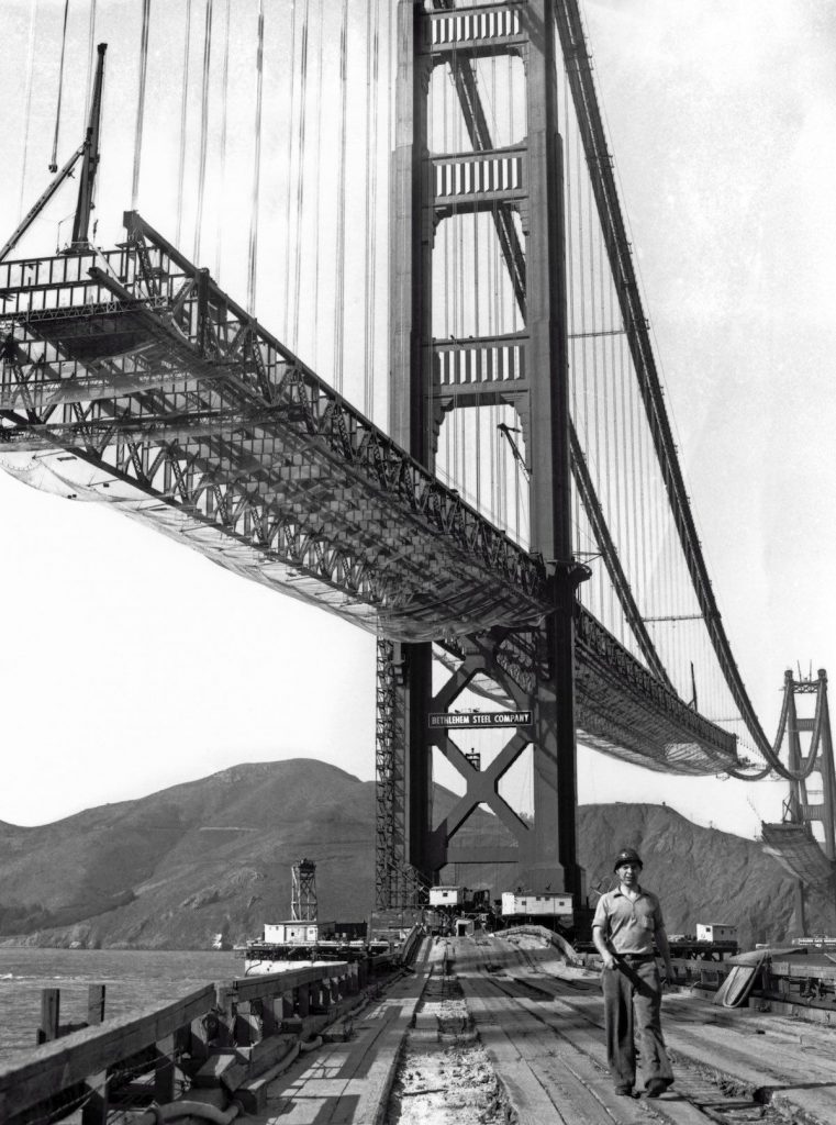 Safety netting was used during the construction of The Golden Gate Bridge.