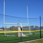 Barrier netting behind a football goalpost