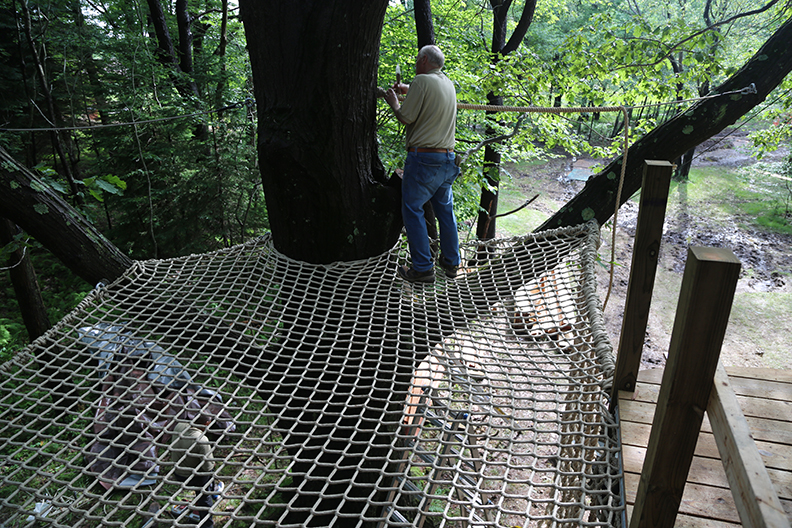 30' x 3 1/2' Safety Treehouse Railing Net Nylon Netting 2" #48 Twine 480 lb test 